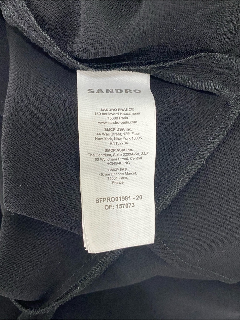 Sandro Paris Black Velvet Collar Button-Front Tuxedo Mini Dress - Picture 5 of 8